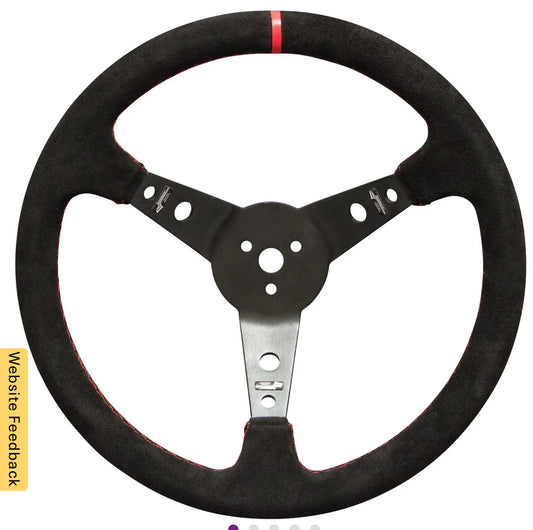 Pro Alum. Racing Wheel, Suede Rim, 15" Blk