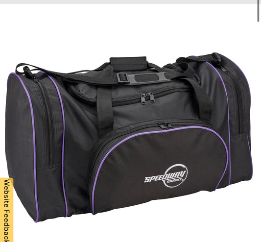 Racing Gear Duffel Bag, 26 Inch, Black, Nylon