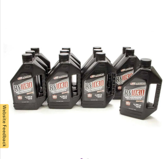 Maxima Racing Oils 22901901 RS Full Synthetic, 10W30, 12 Quart