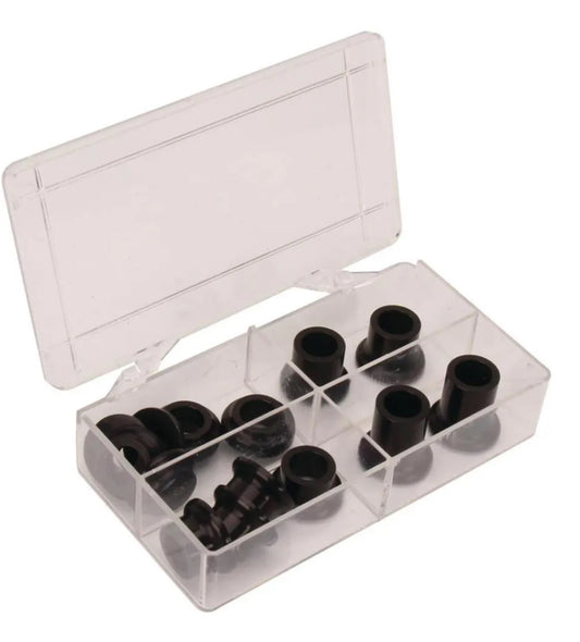 16-Piece Heim Joint Rod Ends Spacer Kit, 1/2 Inch, Black