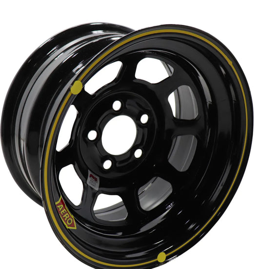 AERO 52 Series 15 x 8 Black IMCA Certified Wheel, 3 Offset, 5 x 4